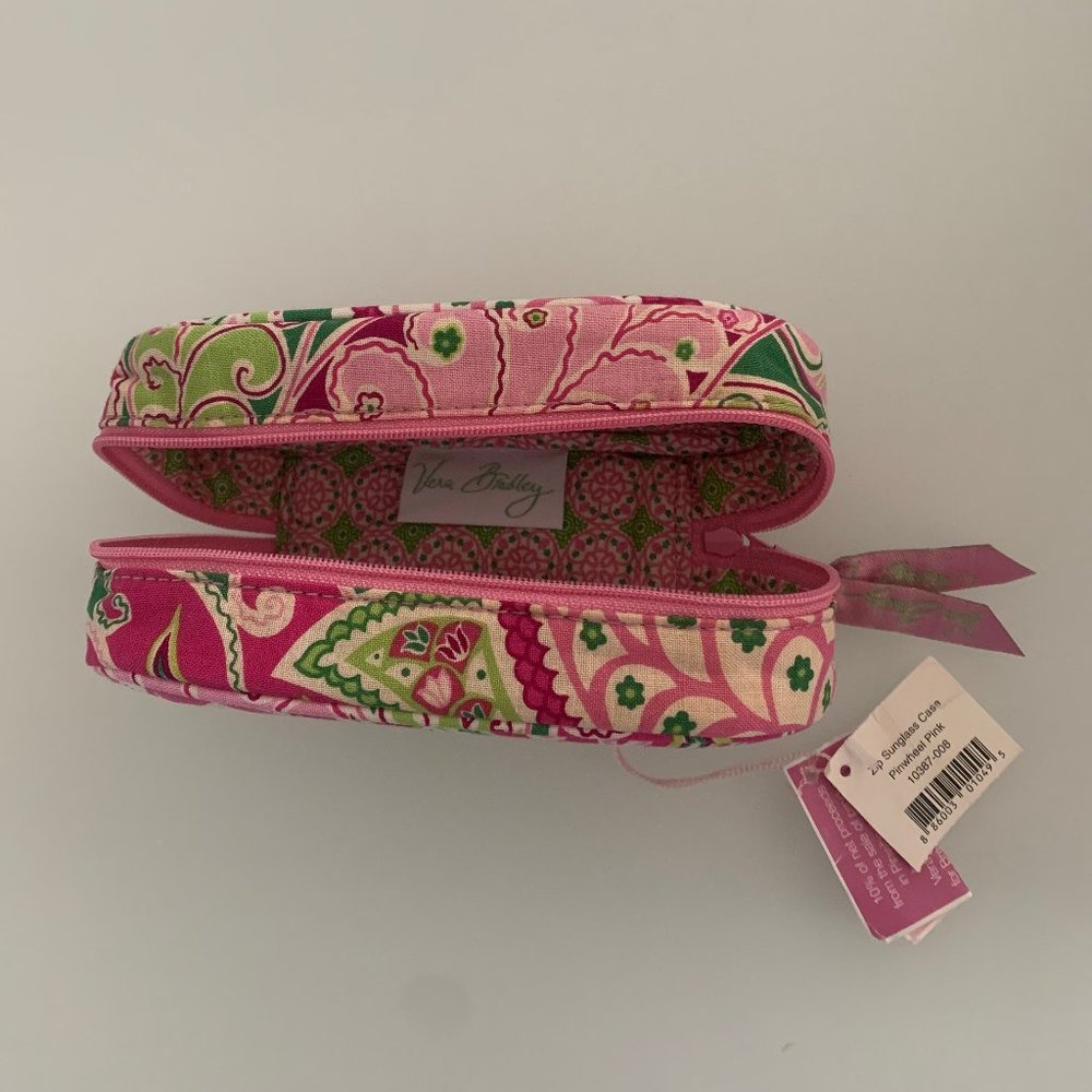 Vera Bradley Pinwheel Pink Zip Sunglass Case